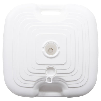 PLASTIC UMBRELLA BASE WITH HANDLE SOLBAS HM6112.01 WHITE COLOR-FOR POLE 20/38mm 45x11Hcm.