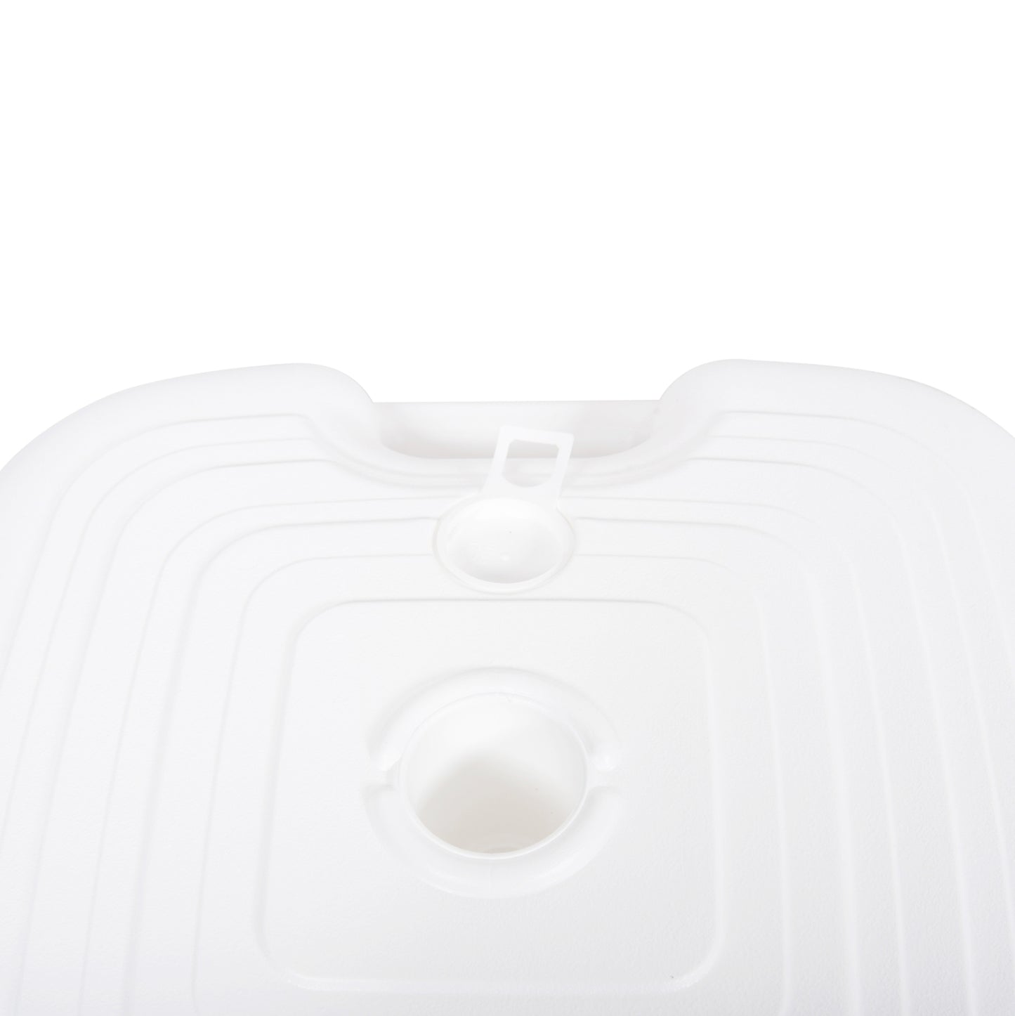 PLASTIC UMBRELLA BASE WITH HANDLE SOLBAS HM6112.01 WHITE COLOR-FOR POLE 20/38mm 45x11Hcm.