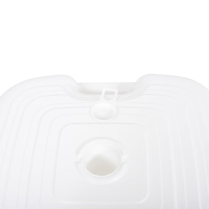 PLASTIC UMBRELLA BASE WITH HANDLE SOLBAS HM6112.01 WHITE COLOR-FOR POLE 20/38mm 45x11Hcm.