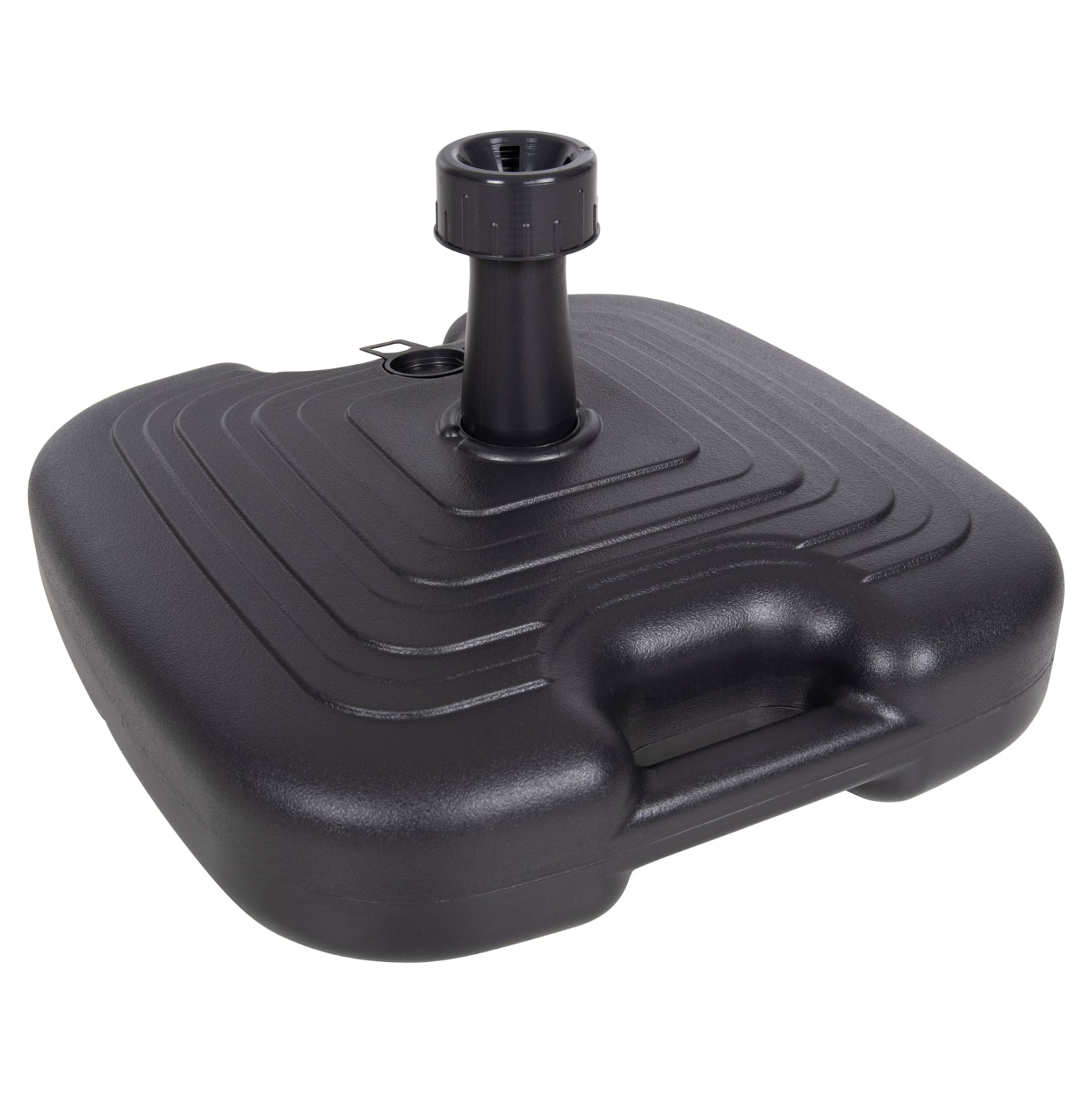 PLASTIC UMBRELLA BASE WITH HANDLE SOLBAS HM6112.02 ANTHRACITE COLOR-FOR POLE 20/38mm 45x11Hcm. image 1
