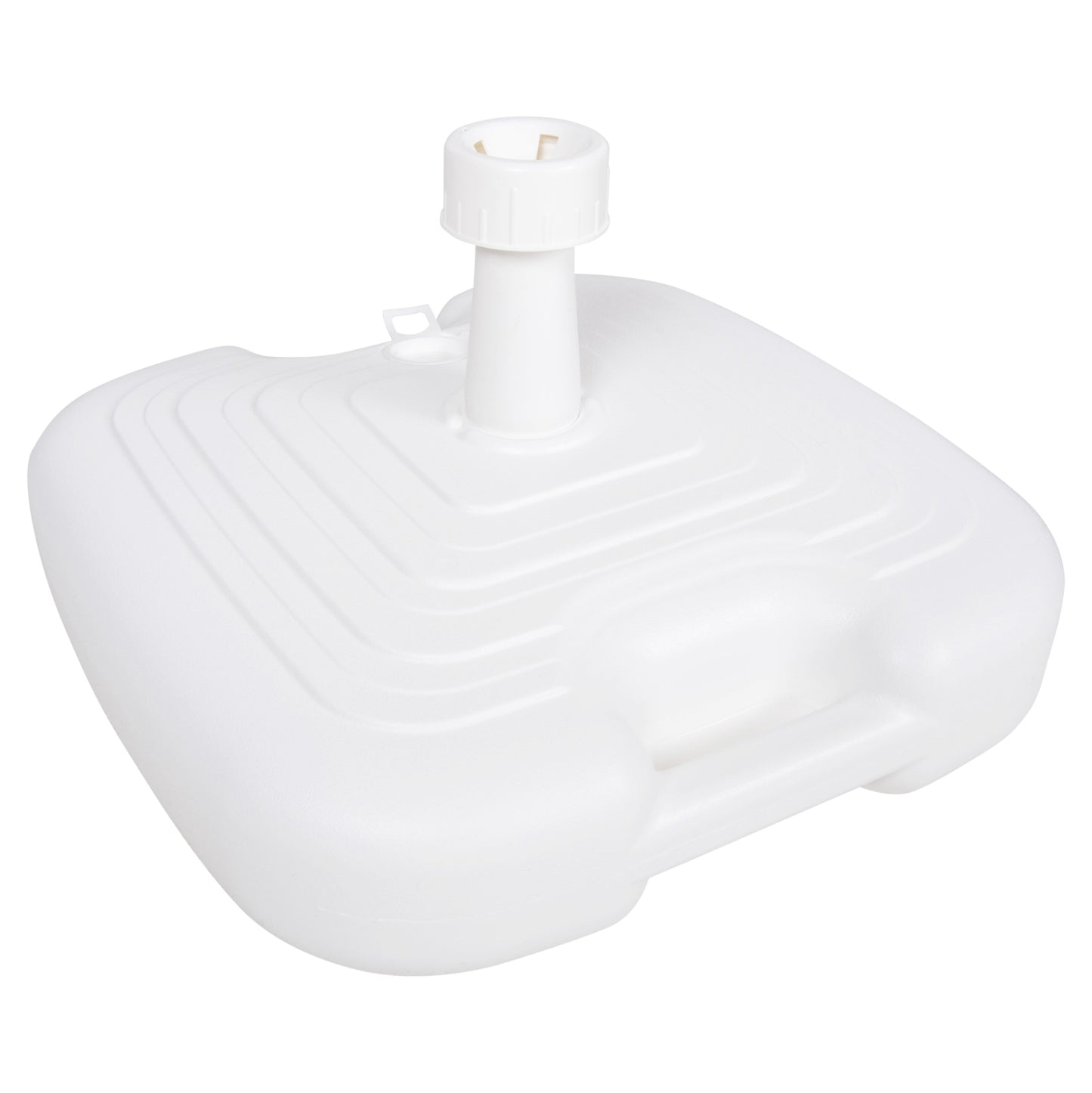 PLASTIC UMBRELLA BASE WITH HANDLE SOLBAS HM6112.01 WHITE COLOR-FOR POLE 20/38mm 45x11Hcm. image 1