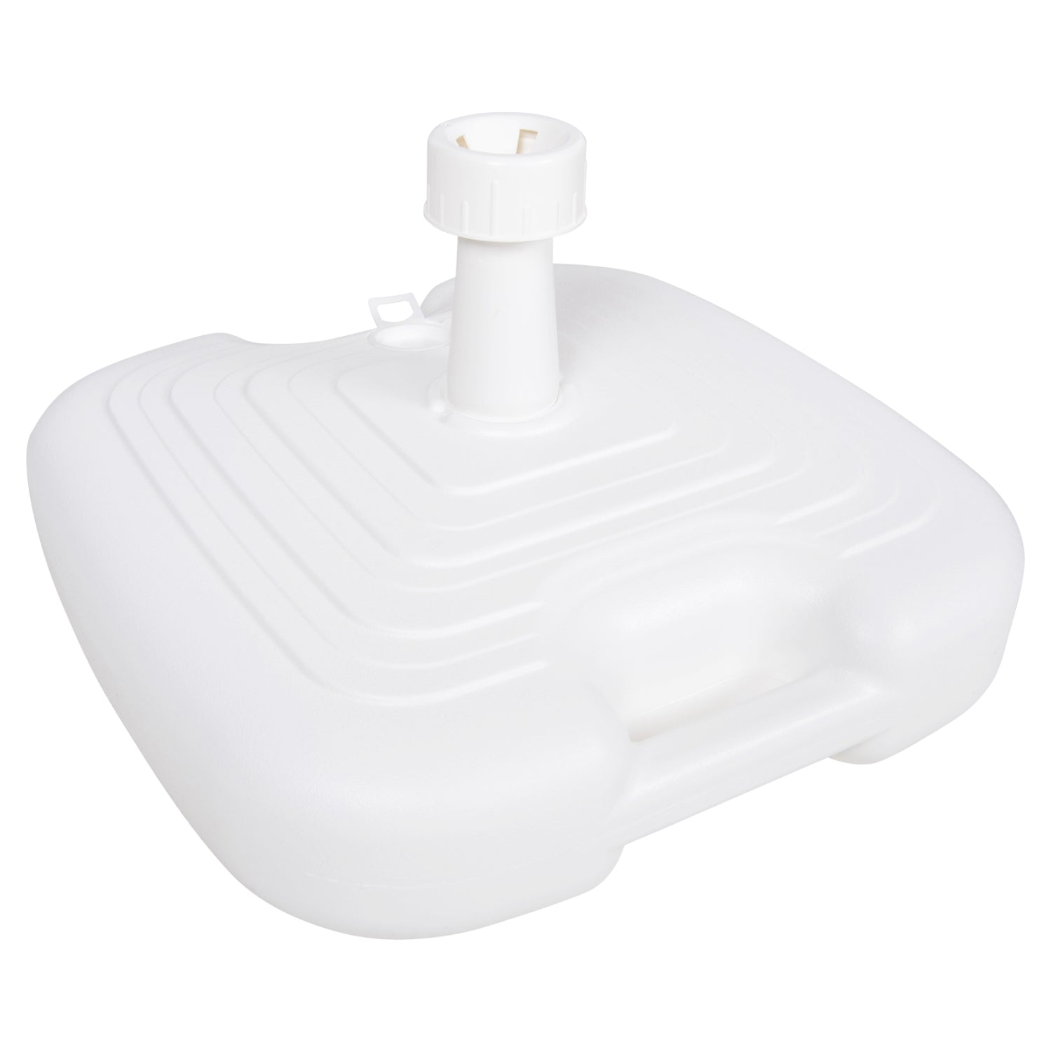PLASTIC UMBRELLA BASE WITH HANDLE SOLBAS HM6112.01 WHITE COLOR-FOR POLE 20/38mm 45x11Hcm. image 1