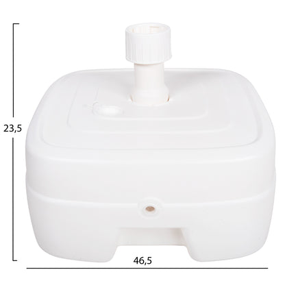 PLASTIC UMBRELLA BASE WITH WHEEL SOLBAS HM6113.01 WHITE COLOR-FOR POLE 33/50mm 46,5x23,5Hcm.