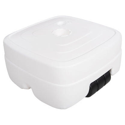 PLASTIC UMBRELLA BASE WITH WHEEL SOLBAS HM6113.01 WHITE COLOR-FOR POLE 33/50mm 46,5x23,5Hcm.