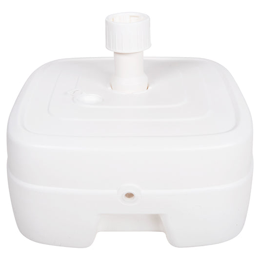 PLASTIC UMBRELLA BASE WITH WHEEL SOLBAS HM6113.01 WHITE COLOR-FOR POLE 33/50mm 46,5x23,5Hcm. image 1