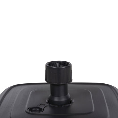 PLASTIC UMBRELLA BASE WITH WHEEL SOLBAS HM6113.02 ANTHRACITE COLOR-FOR POLE 33/50mm 46,5x23,5Hcm.