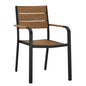 Aluminum Armchair Grey with Polywood HM5127.02 55x56x85 cm. image 1
