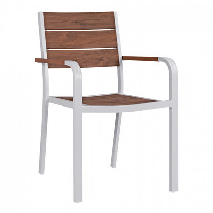 Aluminum Armchair White & Polywood HM5127.01 55x56x85 cm image 1