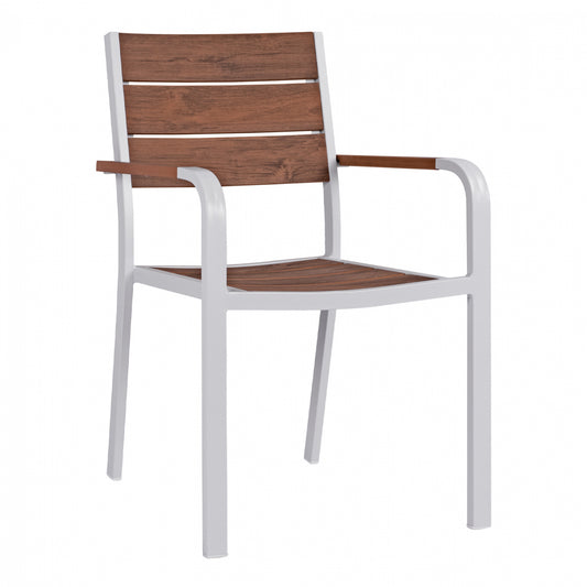 Aluminum Armchair White & Polywood HM5127.01 55x56x85 cm image 1