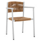 WHITE ALUMINUM ARMCHAIR WITH BEIGE PE ROPE HM5786.01 55,5x50x77,5 cm. image 1