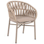 ARMCHAIR ALUMINUM LIGHT MOCHA & BEIGE ROPE 57x56x78Hcm.HM5857.03 image 1