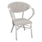 Armchair aluminum Bamboo Look Grey Patina with textline HM5108 57x57x83cm image 1