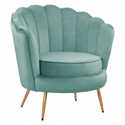 HM8493.07 armchair, pistachio green velvet, gold legs, 80x78x85 image 1