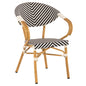 ARMCHAIR ALUMINUM HM5861.01 BAMBOO LOOK BLACK-WHITE image 1