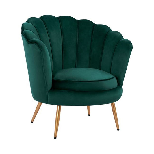HM8493.03 Armchair, Velvet Cypress Green, gold legs 80x78x85cm image 1