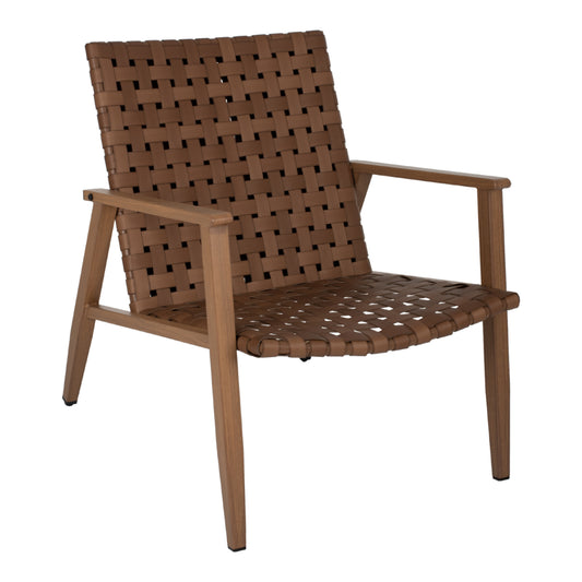 ARMCHAIR FELIPE HM5868.01 METAL WOOD-LOOK & RATTAN LEATHER-LOOK 63,5x75,5x77Hcm. image 1