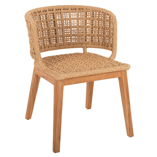 ARMCHAIR INDOORS FARLEY HM9827 TEAK WOOD-SYNTHETIC ROPE-NATURAL COLOR 58x59x72Hcm. image 1
