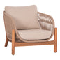 OUTDOOR LOUNGE ARMCHAIR SANJI HM6221 ACACIA WOOD-ALUMINUM-ROPE 88x78x68-75Hcm. image 1
