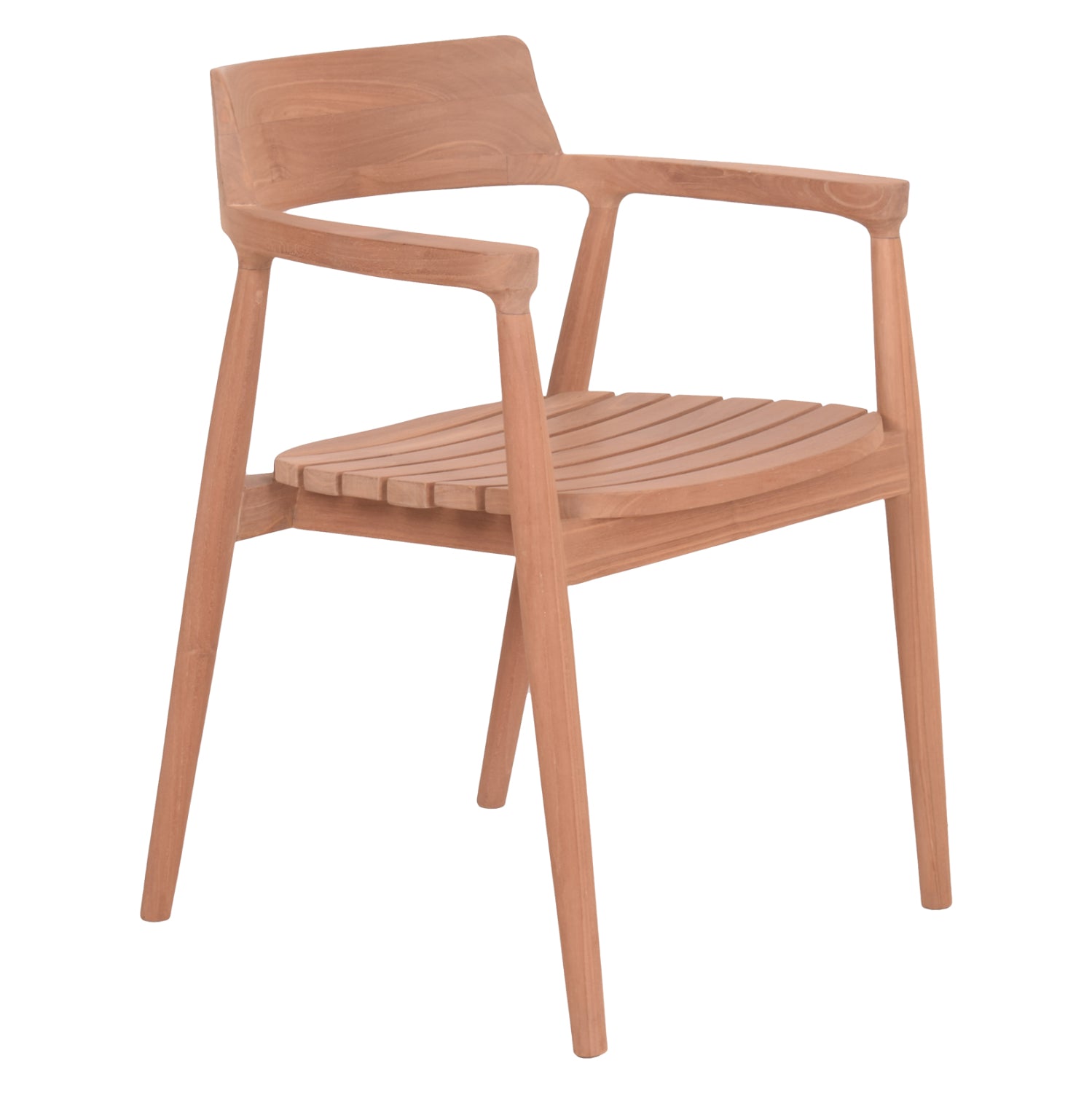 OUTDOOR DINING CHAIR FREM HM18107 TEAK WOOD IN NATURAL COLOR 59x54.5x76Hcm. image 1