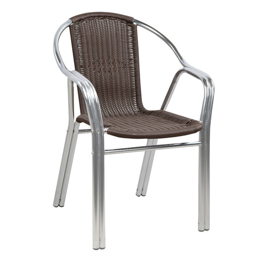 Armchair Noel HM5019 Aluminum Double Frame with rattan 56x60x75 cm image 1