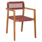 ARMCHAIR CHARLOTTE HM9637.06 TEAK WOOD IN NATURAL & PINK ROPE 59x54x83Hcm. image 1