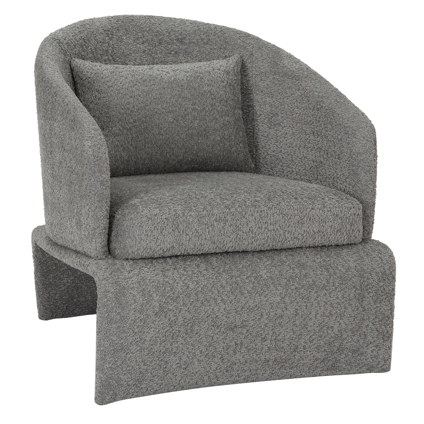 ARMCHAIR BEVY HM9677.01 GREY BOUCLE FABRIC-METAL FRAME 72x71x75Hcm. image 1
