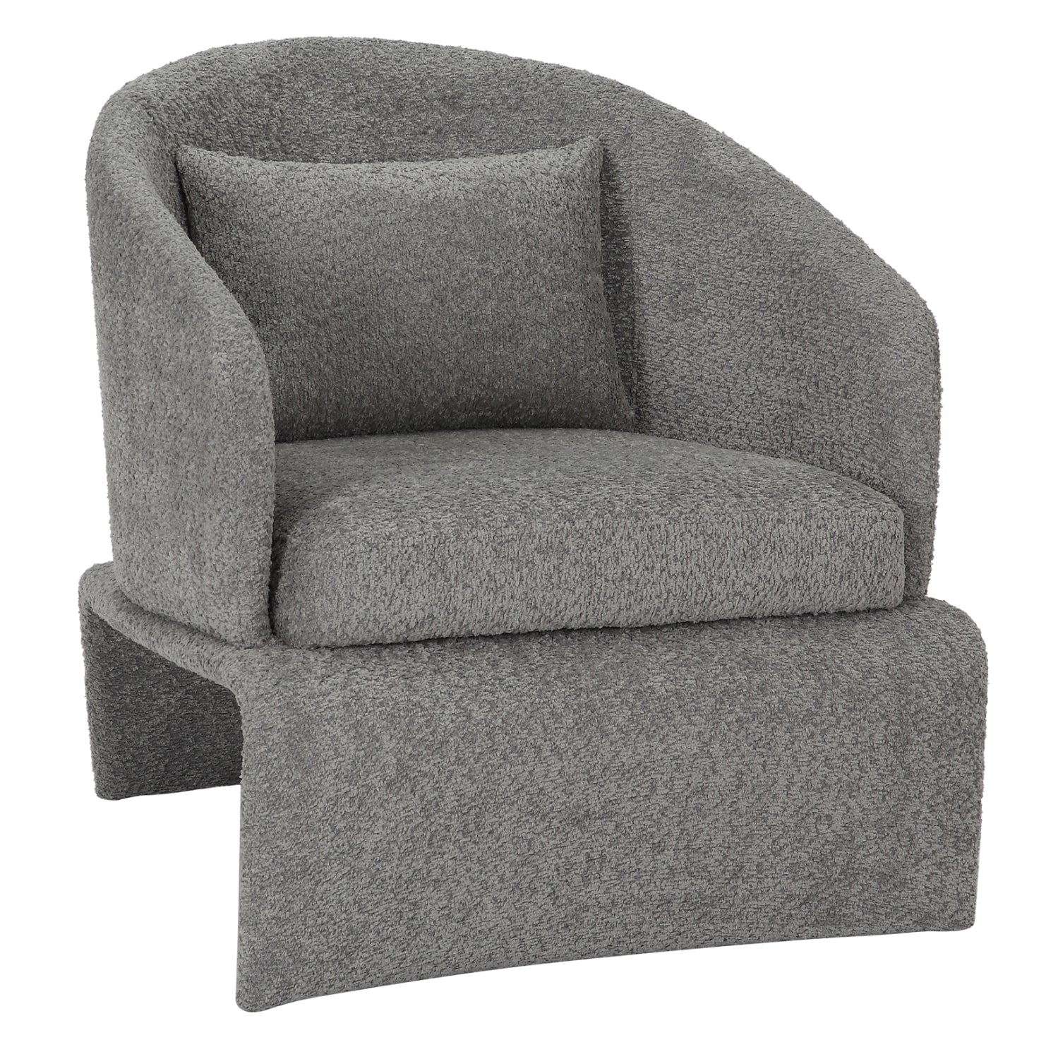 ARMCHAIR BEVY HM9677.01 GREY BOUCLE FABRIC-METAL FRAME 72x71x75Hcm. image 1
