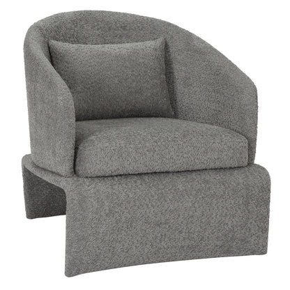 ARMCHAIR BEVY HM9677.01 GREY BOUCLE FABRIC-METAL FRAME 72x71x75Hcm. image 1