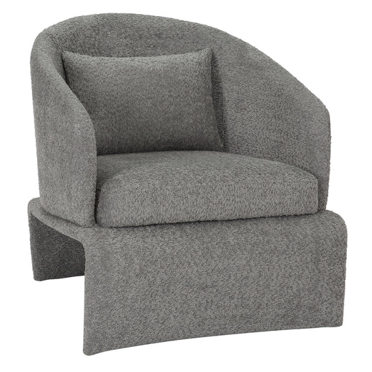 ARMCHAIR BEVY HM9677.01 GREY BOUCLE FABRIC-METAL FRAME 72x71x75Hcm. image 1