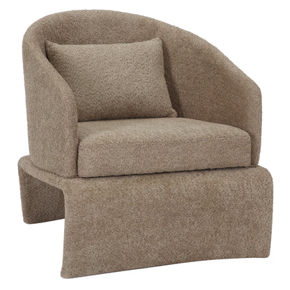 ARMCHAIR BEVY HM9677.03 BEIGE BOUCLE FABRIC-METAL FRAME 72x71x75Hcm. image 1