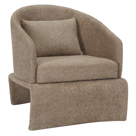 ARMCHAIR BEVY HM9677.03 BEIGE BOUCLE FABRIC-METAL FRAME 72x71x75Hcm. image 1