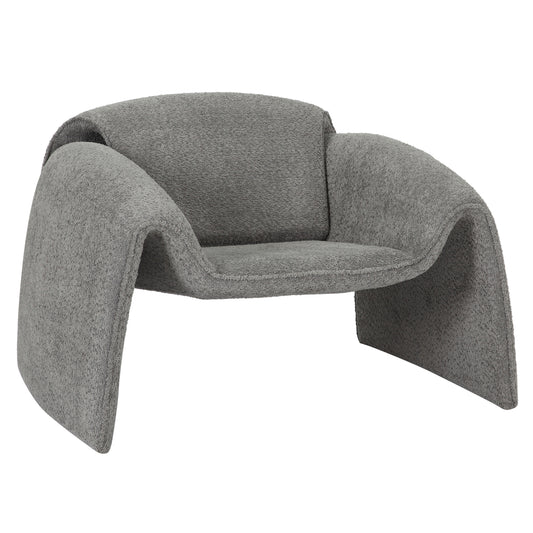 ARMCHAIR LAFORGE HM9679.01 GREY BOUCLE FABRIC-METAL FRAME 100x83x66Hcm. image 1