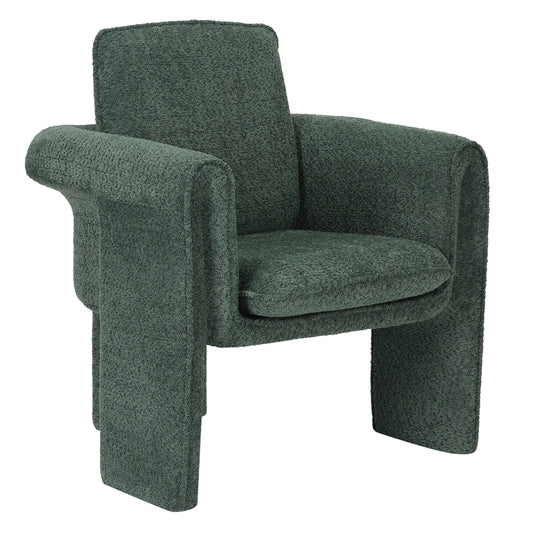 ARMCHAIR CRUSHER HM9681.06 MINT BOUCLE FABRIC-METAL FRAME 82x78x87Hcm. image 1