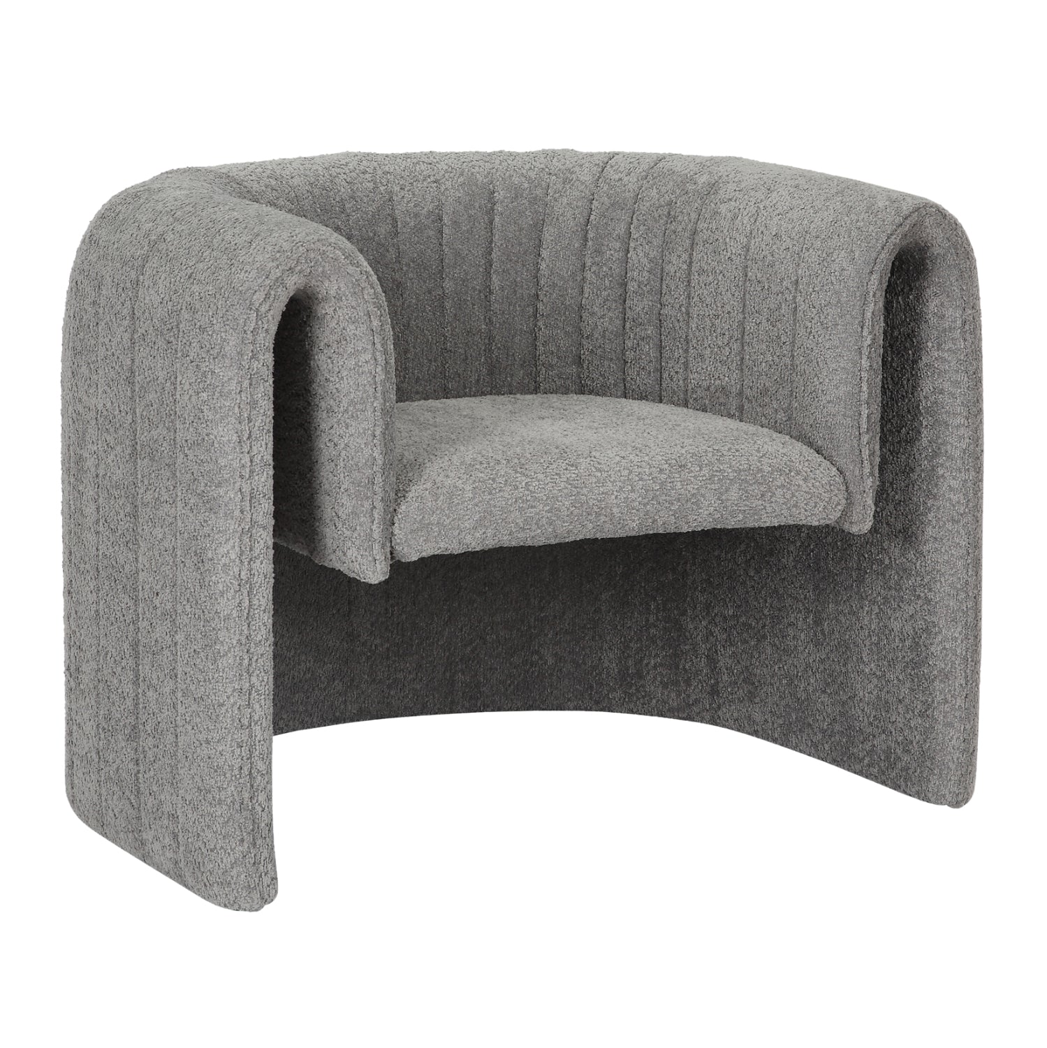 ARMCHAIR RIKER HM9682.01 METAL FRAME-GREY BOUCLE FABRIC 92x74x69Hcm. image 1