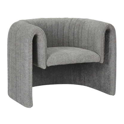 ARMCHAIR RIKER HM9682.01 METAL FRAME-GREY BOUCLE FABRIC 92x74x69Hcm. image 1