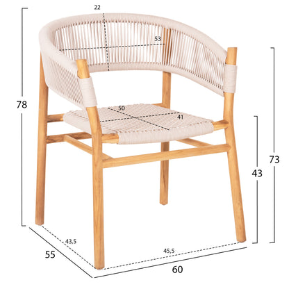 Д dining armchair ирвинг от тиково дърво с уникален дизайн