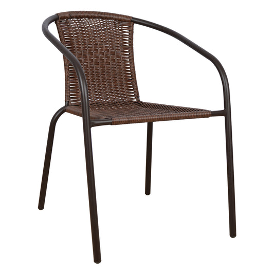 Armchair Camel HM5015.02 Brown metallic with wicker 48x48-53x72 cm image 1