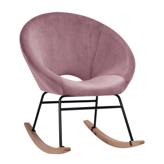 Rocking Armchair Paulina HM8399.02 DUSTY PINK Velvet 76x86x76cm
Seat Height: 43cm image 1