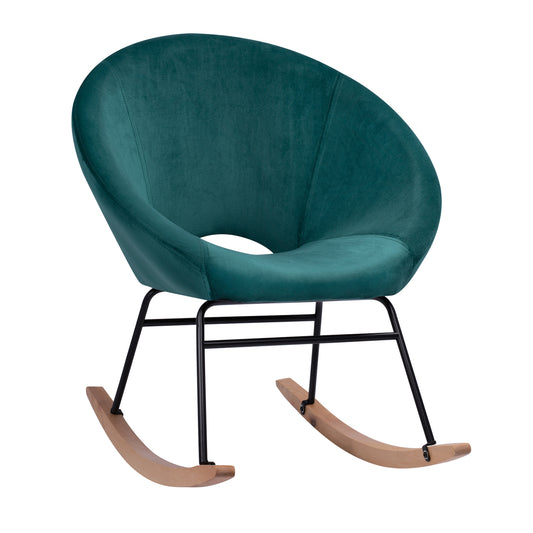 Rocker velvet armchair Paulina HM8399.03 cypress green 76x86x76cm image 1