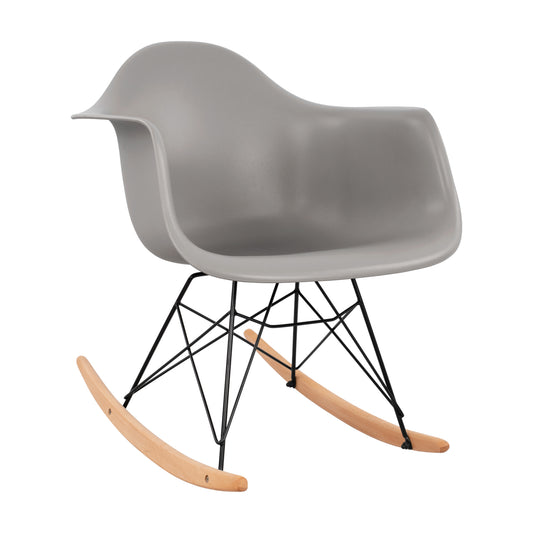 HM0035.20 Rocking Armchair, seat grey-Black Frame, 61x71x64cm image 1