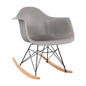 HM0035.20 Rocking Armchair, seat grey-Black Frame, 61x71x64cm image 1