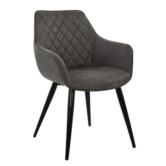 Armchair Mando HM8006.10 with grey Nubuck fabric 60x60x84cm image 1