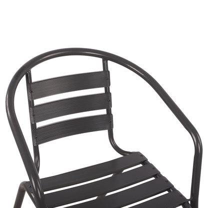 Armchair Laura Metallic Grey with aluminum slats HM5037.01