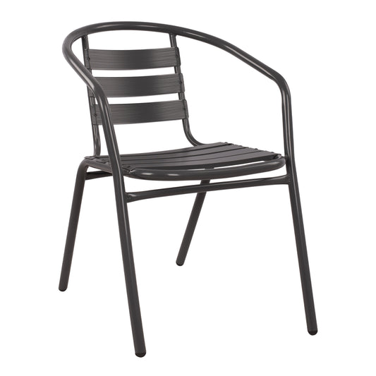 Armchair Laura Metallic Grey with aluminum slats HM5037.01 image 1