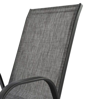 OUTDOOR ARMCHAIR LEON HM5000.01 GREY METAL FRAME-GREY TEXTILENE 54x70x93Hcm.