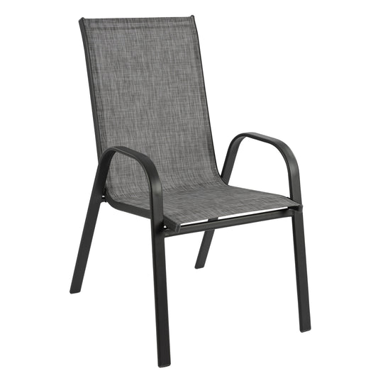 OUTDOOR ARMCHAIR LEON HM5000.01 GREY METAL FRAME-GREY TEXTILENE 54x70x93Hcm. image 1