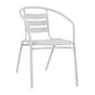 Armchair Laura Metallic White with aluminum slices HM5037.02 54x59x73cm image 1