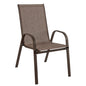 OUTDOOR ARMCHAIR LEON HM5000.02 BROWN METAL FRAME-BROWN TEXTILENE 54x70x93Hcm. image 1