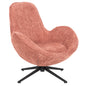 ARMCHAIR SWIVEL BRYNN HM9594.02 PINK BOUCLE FABRIC-BLACK METAL BASE 88x76x88Hcm. image 1