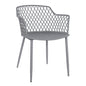 Polypropylene Armchair Jocelyn HM8510.10 Grey with metallic legs 62x55.5x79cm image 1